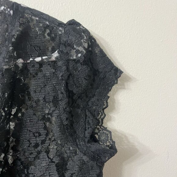 Old Navy Lace Bolero Jacket Women M Short Sleeve Shrug Cardigan Fairy Witchy Y2K - Picture 5 of 6